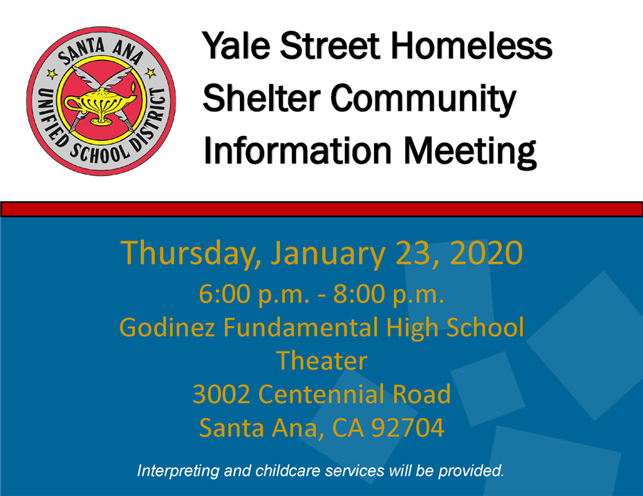 Yale St. Homeless Shelter Community Information Flyer 